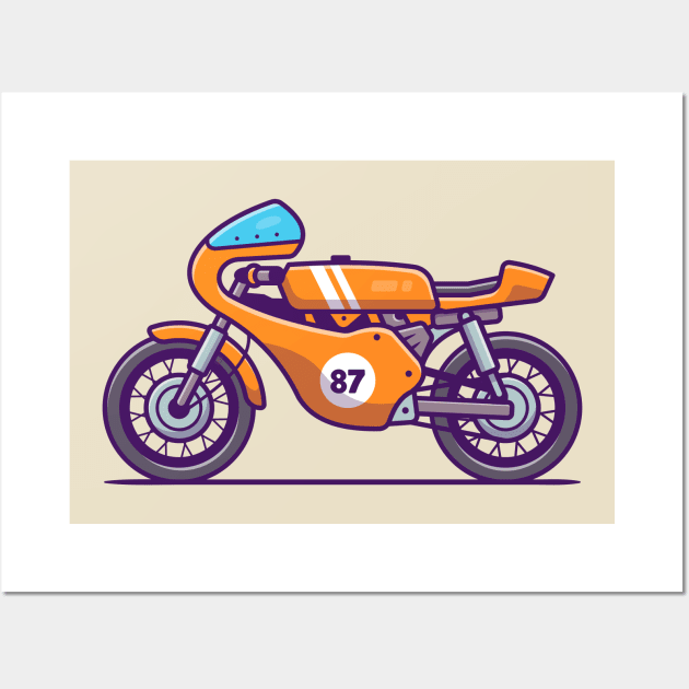 Retro Motorbike Wall Art by Catalyst Labs